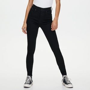Levi’s mile high super skinny black jeans
